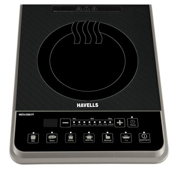 Havells Alloy Stainless Steel Insta Cook PT 1600-Watt Induction Cooktop (Assorted Color)