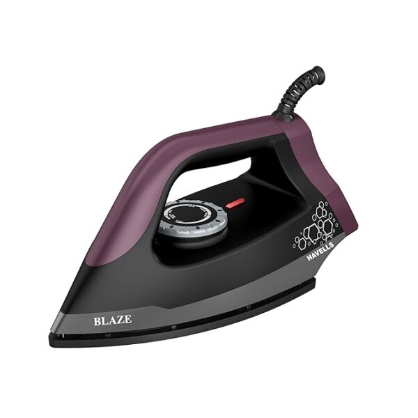 Havells Dry Iron 2 KG Heavy Weight Dry Iron 1250W- Black