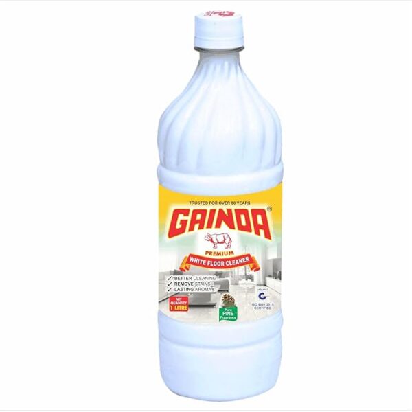 Gainda Premium White Floor Cleaner Disinfectant Phenyl Liquid Surface Cleaner for Hospitals, Homes, Offices & Commercial Use Removes Dirt, Stains & Germs - 1 L