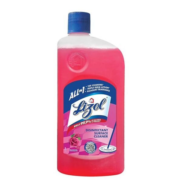 Lizol 1 Litre - Floral, Disinfectant Surface & Floor Cleaner Liquid | Suitable for All Floor Cleaner Mops | Kills 99.9% Germs| India's #1 Floor Cleaner