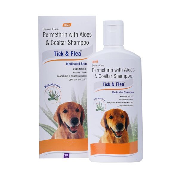 Pil Tick & Flea Dog Shampoo 200ml | Ditch to Itch Dog Shampoo for Pomeranian, Puppy, Rottweiler Adult, German Shepherd, Labrador and Golden Retriever | Medicated Pet Shampoo for Dogs - Image 3