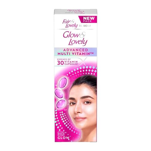 Glow & Lovely Advanced Multivitamin Face Cream 80g Daily Illuminating Moisturizer For Glowing Skin, Spf 15 -With Vitamin E, Vitamin C & Niacinamide