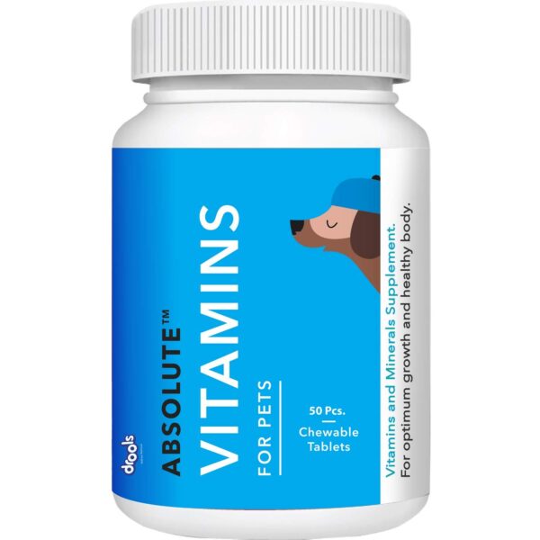 Drools Absolute Dog Supplement Tablet, Vitamin 200g 50 Pieces Jar