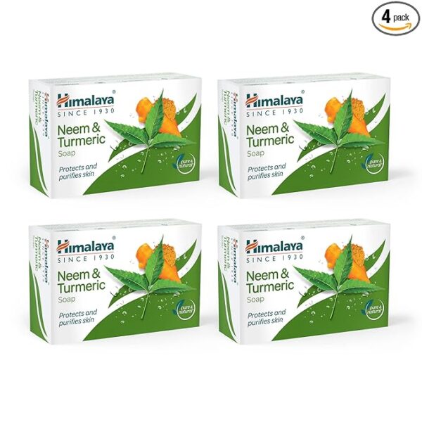 Himalaya Herbals Neem and Turmeric Soap, 125gm (Pack of 4)