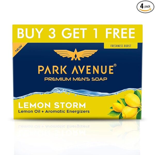 Park Avenue Lemon Storm Soap, 125g (Buy 3 Get 1Free)
