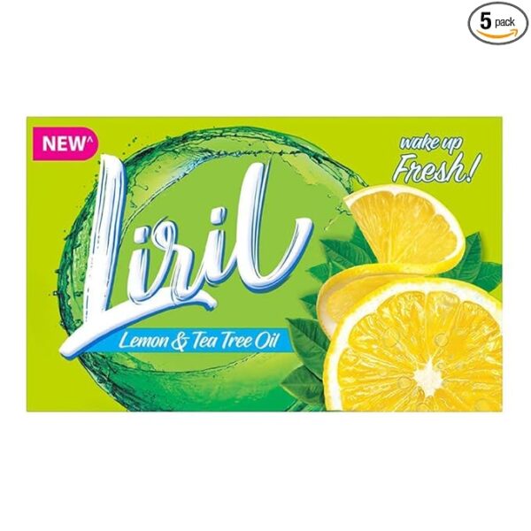 Liril Lemon and Tea Oil Soap 75g each(pack of 5)