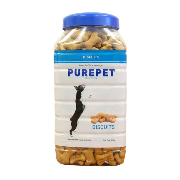PUREPET Dog Biscuit Treats Milk Flavour 800Gm Pack, All Life Stages