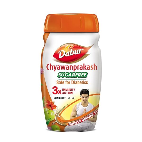 Dabur Chyawanprakash Sugarfree - 500g | Clinically Tested Safe for Diabetics | With 40+ Ayurvedic Herbs | Boosts Immunity | Helps Build Strength & Stamina | Builds Overall Health
