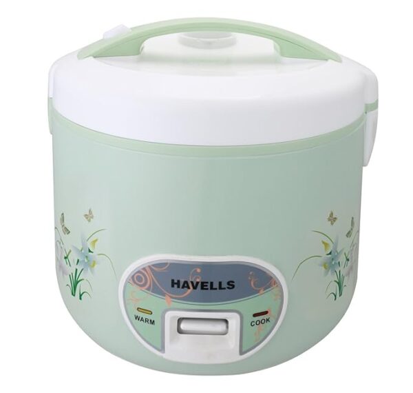 Havells Max Cook DLX 1050-Watt Rice Cooker 2.8 liters (Light Green)