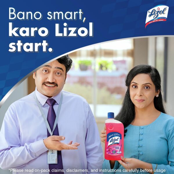 Lizol 1 Litre - Floral, Disinfectant Surface & Floor Cleaner Liquid | Suitable for All Floor Cleaner Mops | Kills 99.9% Germs| India's #1 Floor Cleaner - Image 3