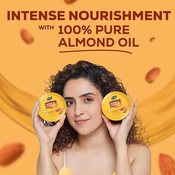 Joy Honey & Almonds Deep Nourishing Moisturizer for Face, Hands & Body (100ml) |Skin Cold Cream with Natural Sunscreen For Glowing Skin | Protects for Dryness & Retains Natural Moisture Balance - Image 2