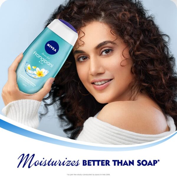 NIVEA Frangipani & Oil 250ml Body Wash| Shower Gel with Care Oil Pearls| Refreshing Scent of Frangipani Flower|Clean, Healthy & Moisturized Skin - Image 2