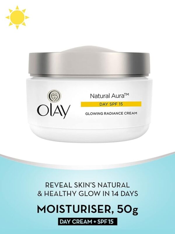Olay Natural Aura Day Cream |Vitamin B3, Pro B5, E and SPF 15 |50 gm - Image 2