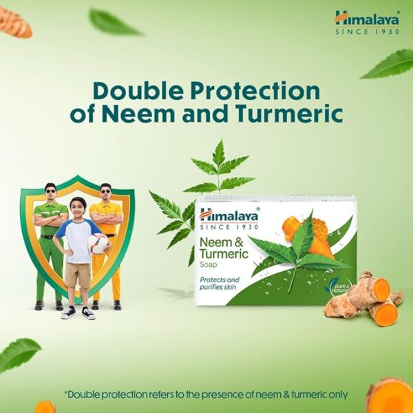 Himalaya Herbals Neem and Turmeric Soap, 125gm (Pack of 4) - Image 2