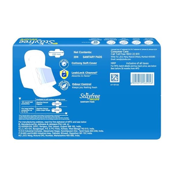 Stayfree Secure Cottony Wings (Pack of 20) - Image 2