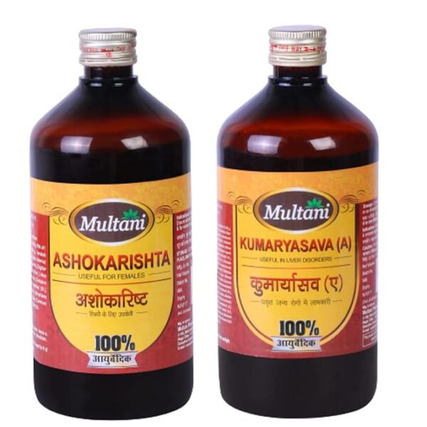 Multani Kumaryasava With Ashokarishta | 450 Ml Each | Pack of 2