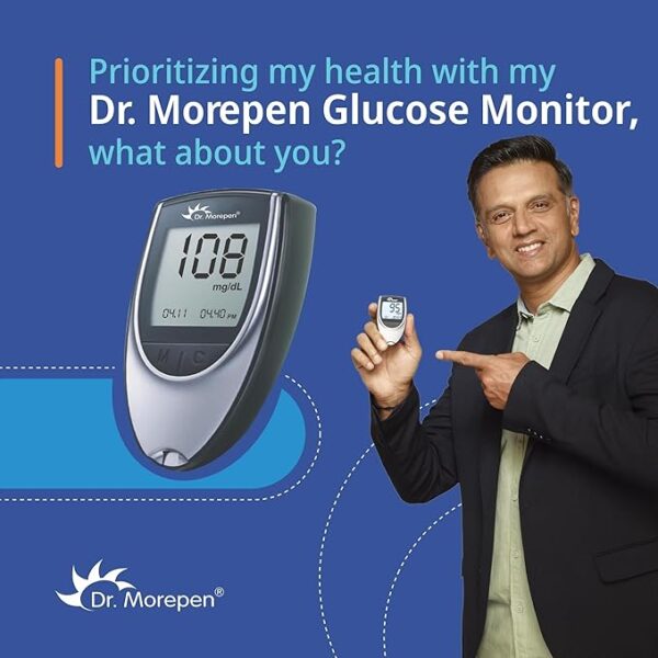 Dr. Morepen BG-03 Gluco One Glucometer Combo, 50 Strips (Multicolor) - Image 2