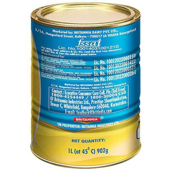 BRITANNIAPure Cow Ghee 33.81floz (1 KG) - Pack of 1 - Rich, Golden & Lactose-Free - Authentic Ghee for Classic Flavor - Image 2