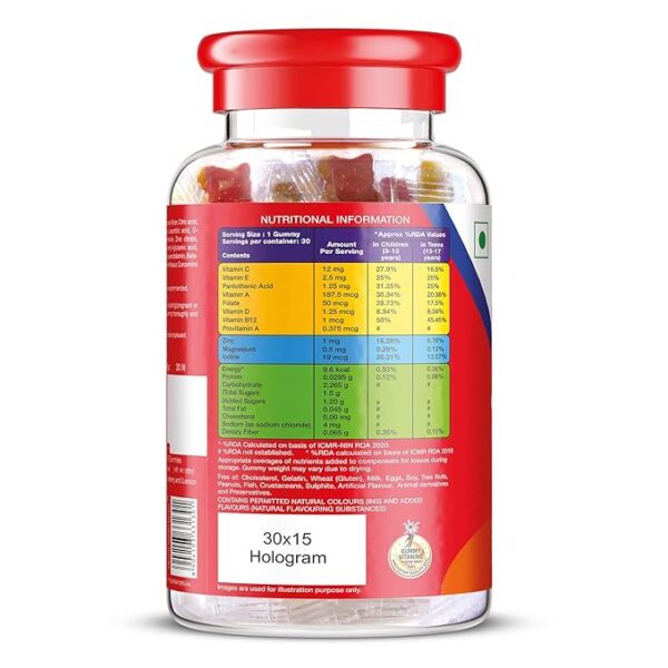 Health Ok Mankind Gummies (Bottle of 30 Gummies), Multivitamin and Multimineral for Kids, Supports Normal Growth, Healthy Immune system and Brain Function, for 7 -17-year-old - Image 2