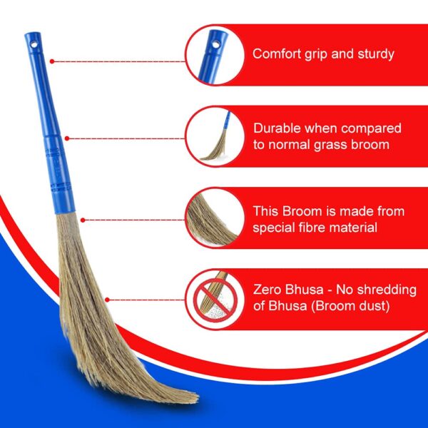Cello Kleeno No Dust Broom, Blue (JHAADU) - Image 5