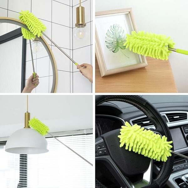 Microfiber Duster for Cleaning,  Hand Washable Dusters with  Microfiber Head, Extendable Pole, Detachable Cleaning Brush Tool for Office, Car, Window, Furniture, Ceiling Fan - Image 2