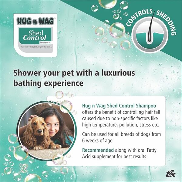 Hug n Wag Shed Control Shampoo for Dogs, 200 Ml - Image 6