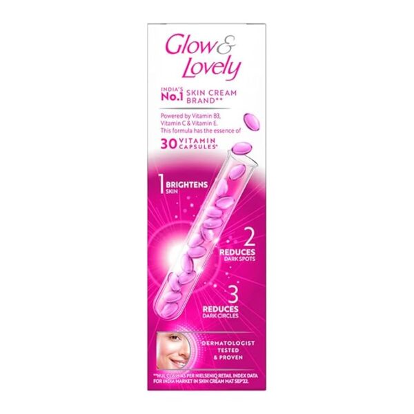 Glow & Lovely Advanced Multivitamin Face Cream 80g Daily Illuminating Moisturizer For Glowing Skin, Spf 15 -With Vitamin E, Vitamin C & Niacinamide - Image 5