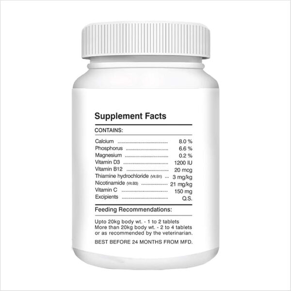 Drools Absolute Dog Supplement Tablet, Calcium Flavor 180g (50 Pieces) - Image 2