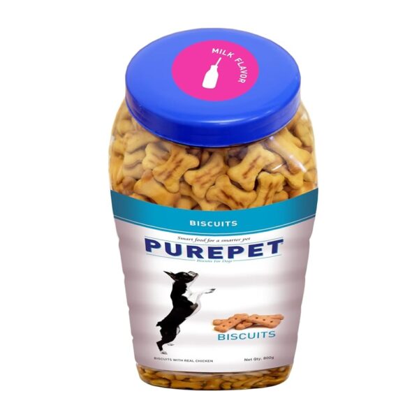 PUREPET Dog Biscuit Treats Milk Flavour 800Gm Pack, All Life Stages - Image 3