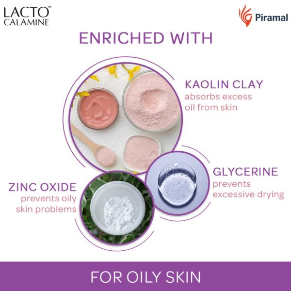 Lacto Calamine Face Lotion | 120ml | Daily Moisturizer For Face - Combination To Normal Skin | Kaolin Clay & Aloe Vera | Abosrbs Excess Oil | Fights Pimples, Darkspots & Blackheads | - Image 3