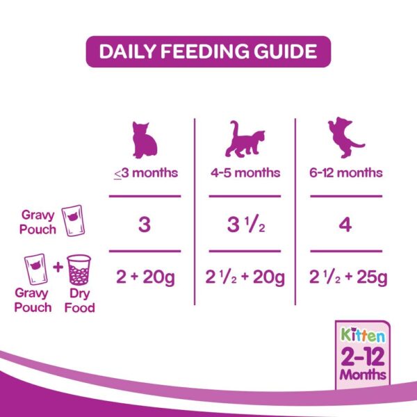 Whiskas Wet Food for Kittens (2-12 Months), Chicken in Gravy Flavour, 5 Pouches (5 x 85g) - Image 6