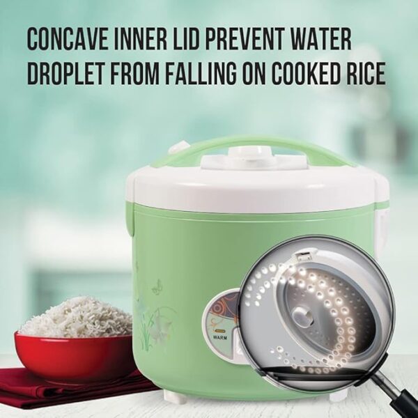 Havells Max Cook DLX 1050-Watt Rice Cooker 2.8 liters (Light Green) - Image 6