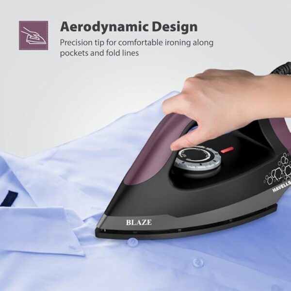Havells Dry Iron 2 KG Heavy Weight Dry Iron 1250W- Black - Image 6