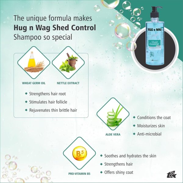 Hug n Wag Shed Control Shampoo for Dogs, 200 Ml - Image 5