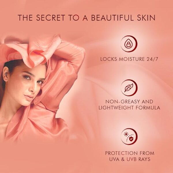 LAKMÉ Peach Milk Ceramide Lotion Moisturizer with SPF 24 & Hyaluronic for Intense Moisturizing & Skin Protection from UVA/B Rays|With Skin Conditioner| For Dry Skin, Normal Skin & Sensitive Skin 60ml - Image 4