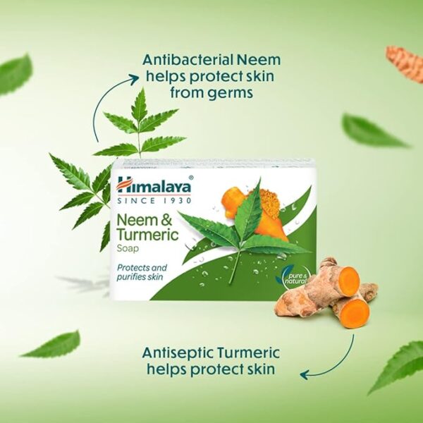 Himalaya Herbals Neem and Turmeric Soap, 125gm (Pack of 4) - Image 4