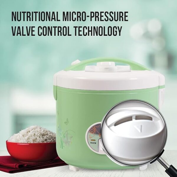 Havells Max Cook DLX 1050-Watt Rice Cooker 2.8 liters (Light Green) - Image 5
