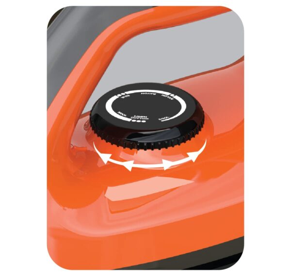 Havells Dry Iron Aquilla 1000 watts | Iron Press German Technology | Plastic Non Sick Coated Sole Plate | Shock Proof Body | 2 Yr Manufacturer Warranty (Orange/Black) - Image 3