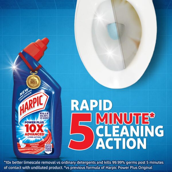 Harpic Disinfectant Toilet Cleaner Liquid, Original - 1 L | India's # 1 Toilet Cleaner - Image 5