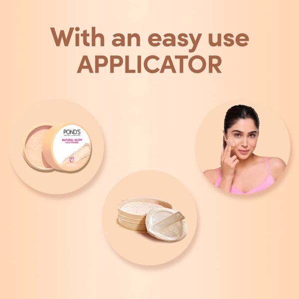 POND's Natural Glow Face Matte Powder For Normal Skin, Bb Glow - 30G, Pink - Image 4