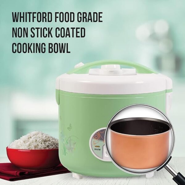 Havells Max Cook DLX 1050-Watt Rice Cooker 2.8 liters (Light Green) - Image 4