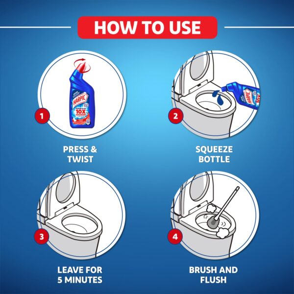 Harpic Disinfectant Toilet Cleaner Liquid, Original - 1 L | India's # 1 Toilet Cleaner - Image 4