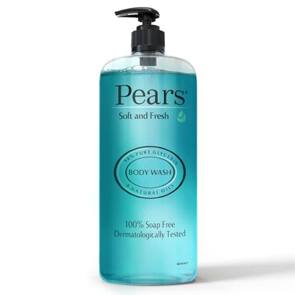 Pears Soft & Fresh Shower Gel SuperSaver XL Pump Bottle with 98% Pure Glycerine, 100% Soap Free and No Parabens, 500 ML