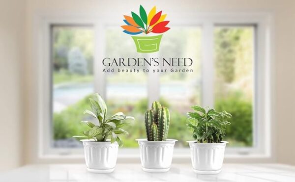 Gardens Need Jasmin Pot - 10 Inch White Color Set of 3 Piece - Image 3