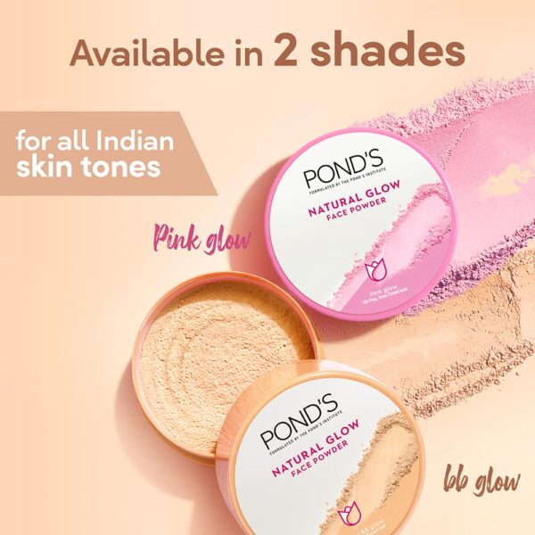 POND's Natural Glow Face Matte Powder For Normal Skin, Bb Glow - 30G, Pink - Image 3