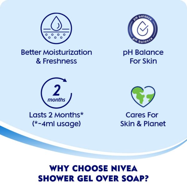 NIVEA Frangipani & Oil 250ml Body Wash| Shower Gel with Care Oil Pearls| Refreshing Scent of Frangipani Flower|Clean, Healthy & Moisturized Skin - Image 3