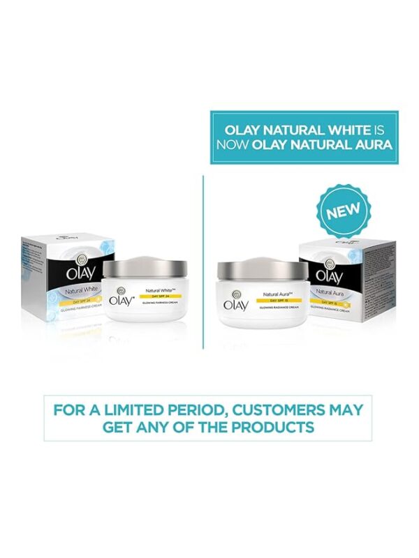 Olay Natural Aura Day Cream |Vitamin B3, Pro B5, E and SPF 15 |50 gm - Image 3