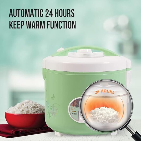 Havells Max Cook DLX 1050-Watt Rice Cooker 2.8 liters (Light Green) - Image 3