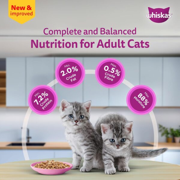 Whiskas Junior Kitten (2-12 Months) Wet Cat Food, Tuna in Jelly, 80 g x 5, Hydrating Food Made With Real Fish, 100% Complete & Balanced Nutrition for Kittens - Image 4