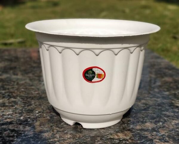 Gardens Need Jasmin Pot - 10 Inch White Color Set of 3 Piece - Image 5